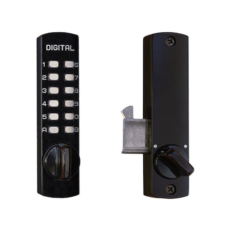 Lockey Usa Mechanical Keyless Sliding Patio Door Lock, C150, Oil Rubbed Bronze C150OIL